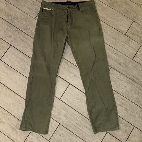 Privileged Life Men's Army Green‎ Relaxed Fit Button Fly Pants 38 X 34 - Picture 1 of 14
